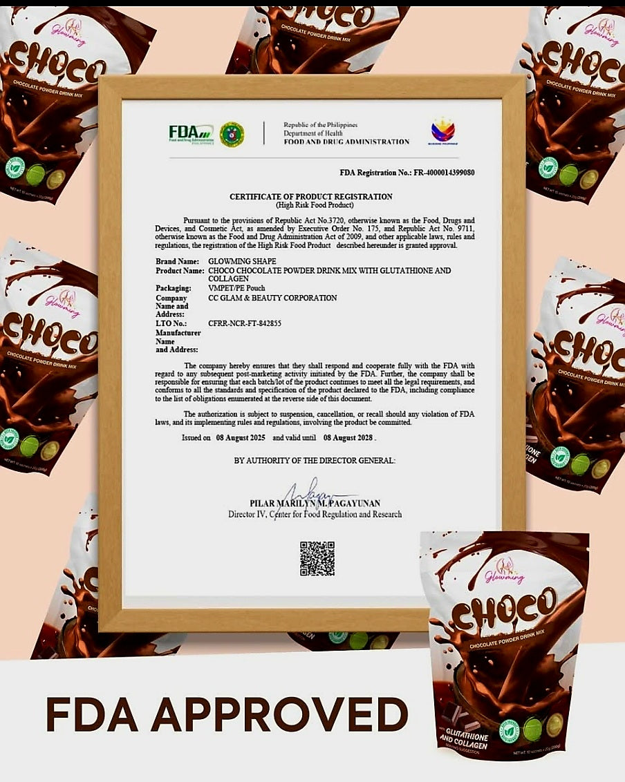 Glowming CHOCO Collagen Glutathione Drink 20g×10sachets