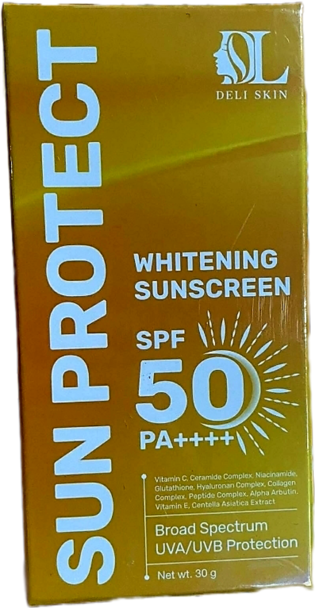 DELI SKIN SUN PROTECT WHITENING SUNSCREEN SPF50 30g