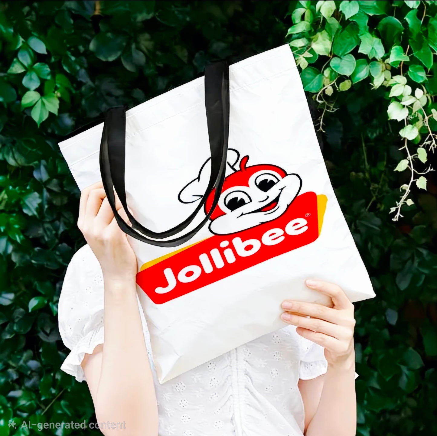 JOLLIBEE Canvas Tote Bag WHITE