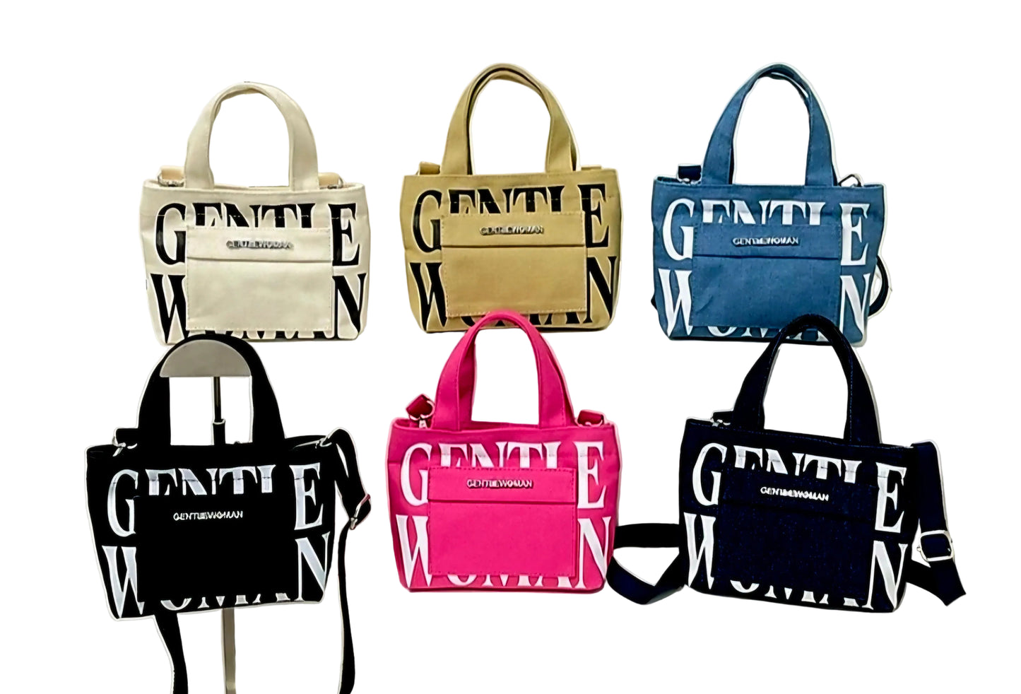 GENTLE WOMEN Sling Tote Bag with Front Pocket BIEGE
