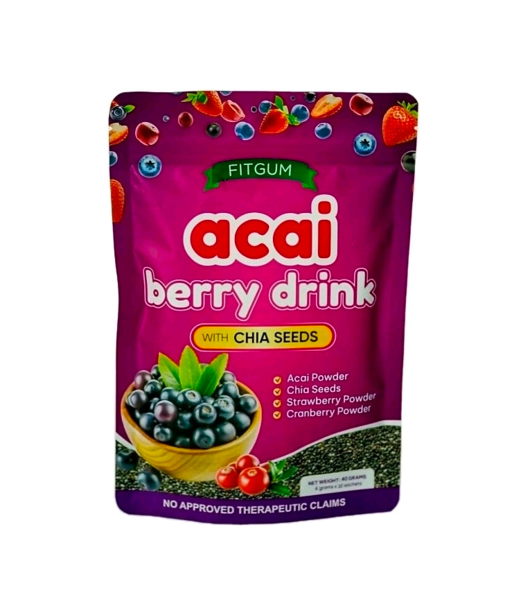 FITGUM ACAI BERRY DRINK WITH CHIA 40G