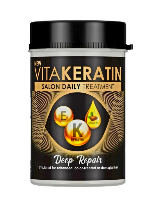 VITAKERATIN Salon Daily Treatment DEEP REPAIR (for rebonded, color-treated, damaged hair) LARGE TUB 650ml