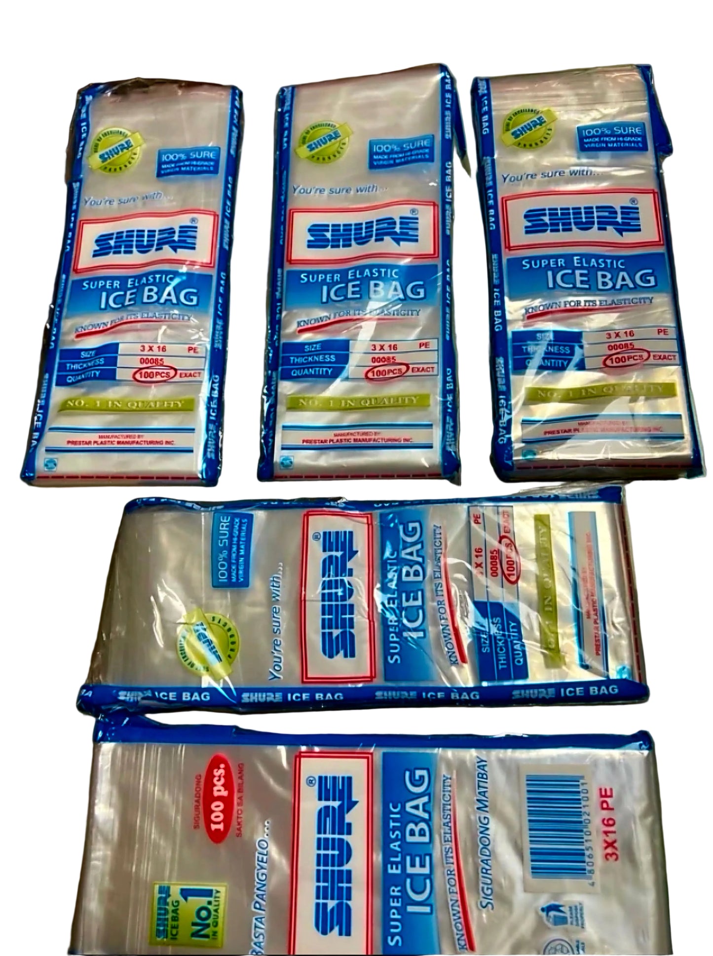 SHURE Ice Bag 3"x16" 100-sheets Pack (LONG)