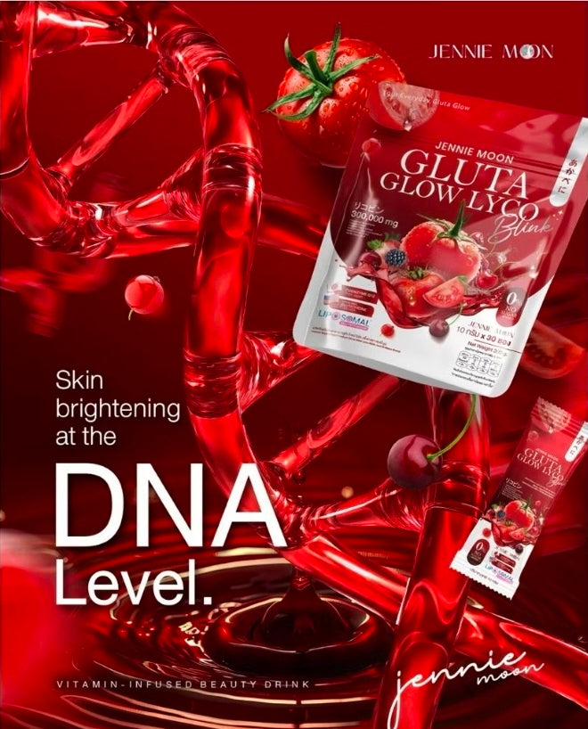 Jennie Moon GLUTA GLOW LYCO BLINK Collagen Beauty Drink 30-sachets