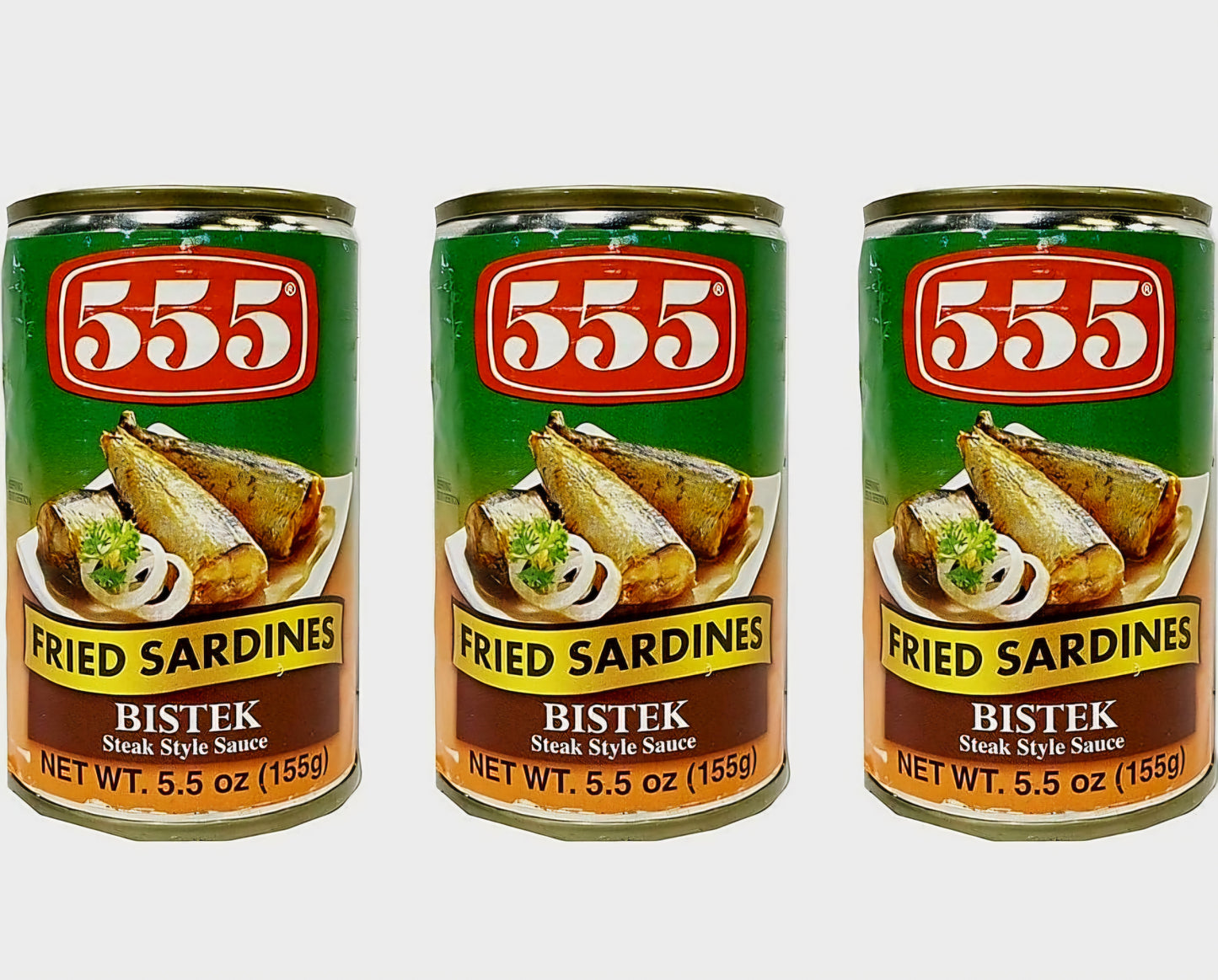 555 Fried Sardines BISTEK 155g