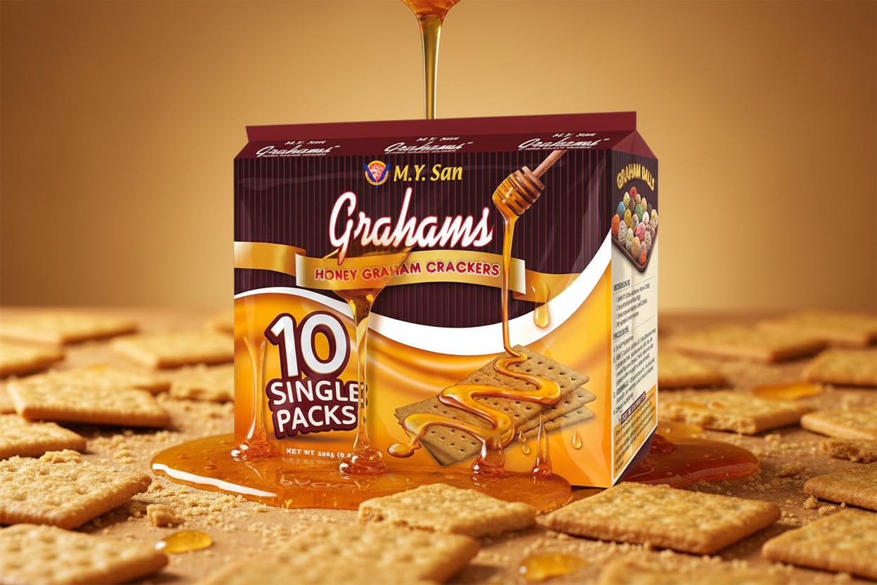 GRAHAM HONEY CRACKERS 25G×10 (10 SINGLE PACKS)