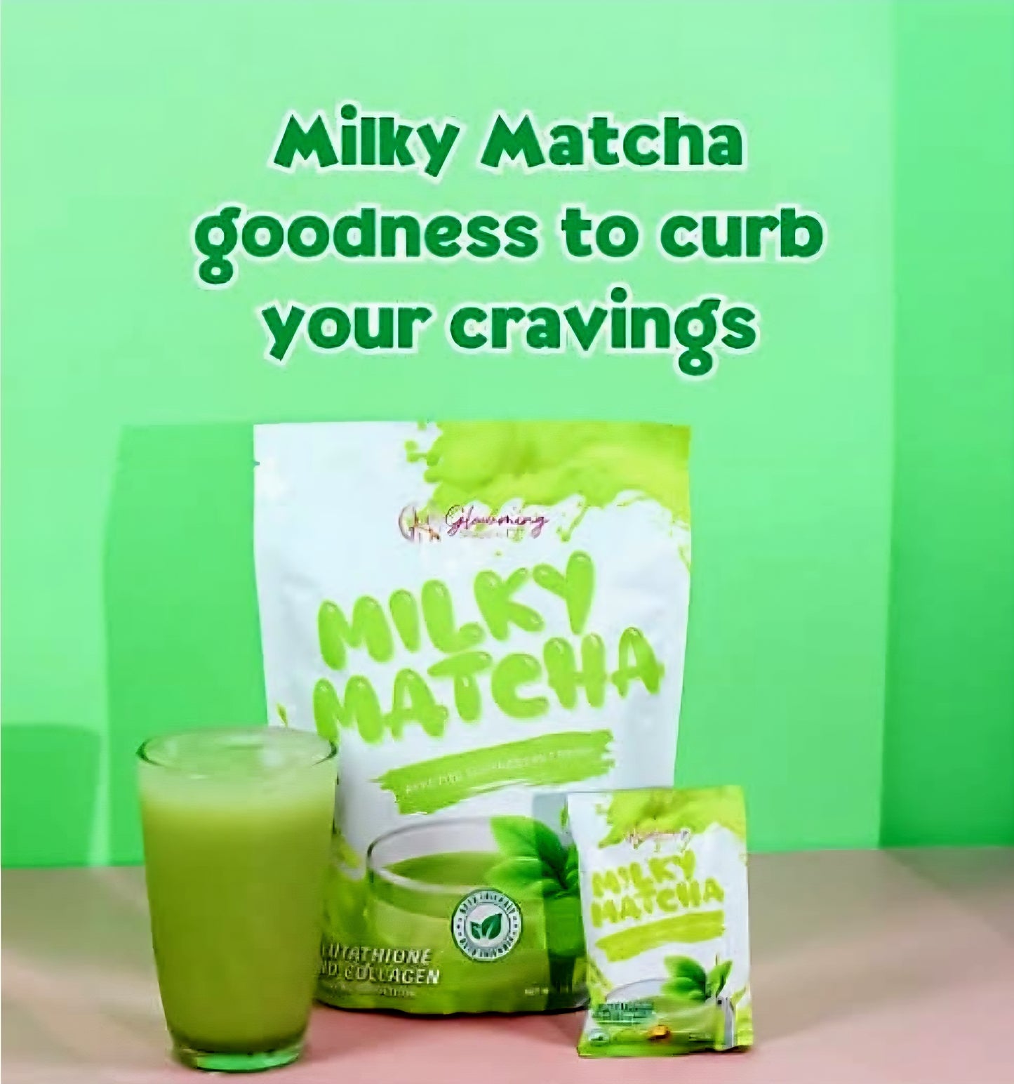 Glowming MILKY MATCHA 21g × 10 sachets APPETITE SUPPRESSANT DRINK