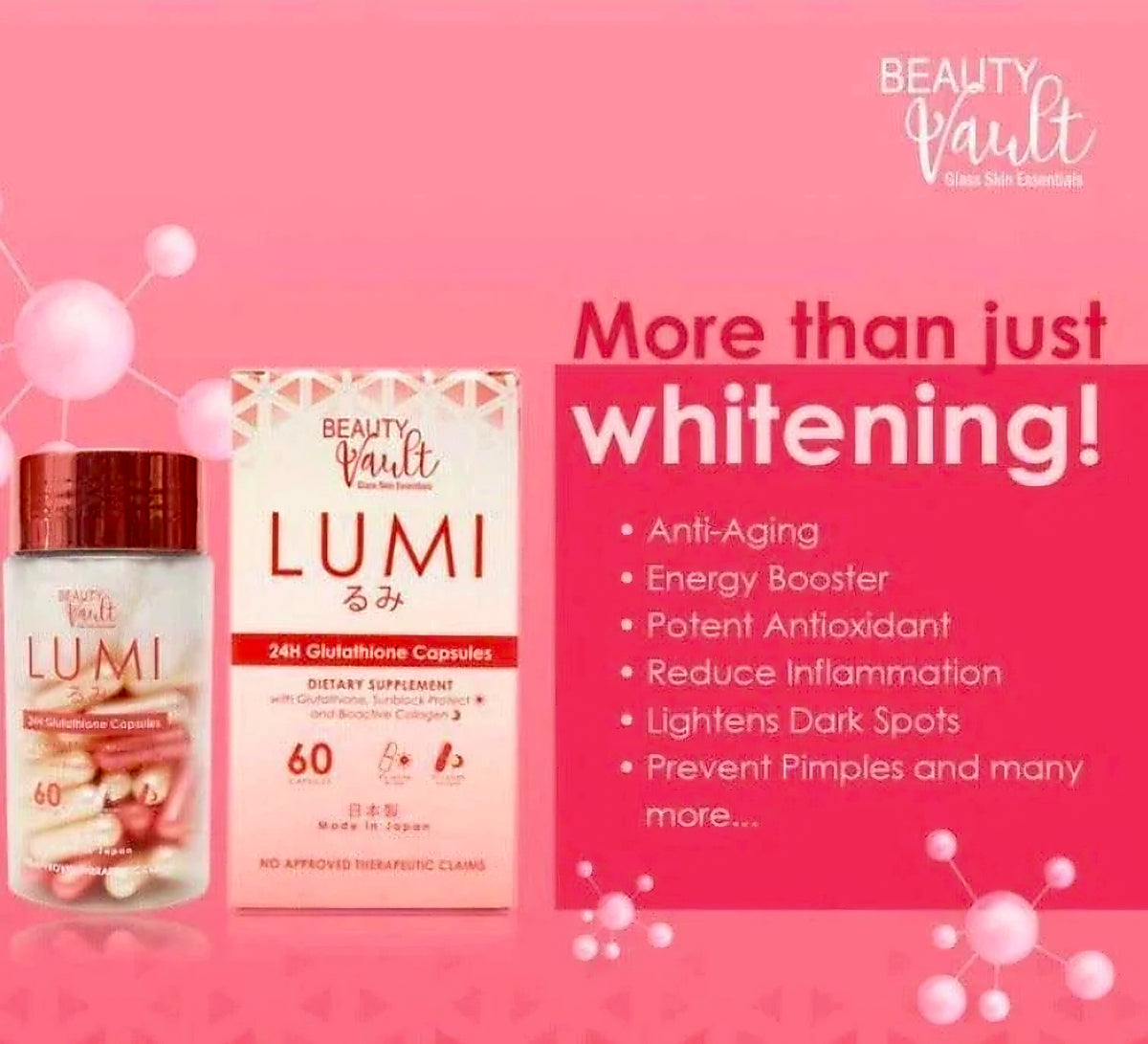 BEAUTY VAULT LUMI GLUTATHIONE 60-CAPSULES