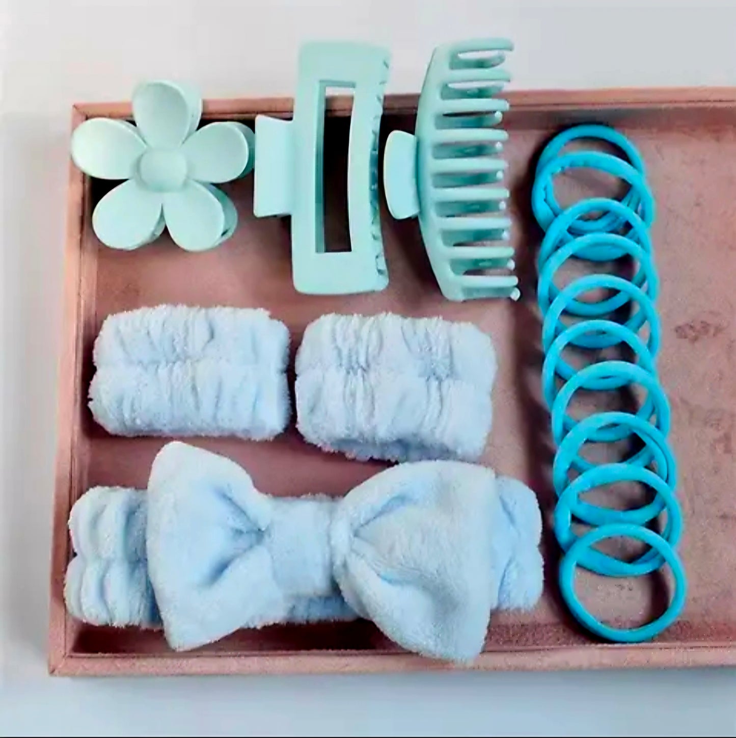 Complete Facial SPA ACCESSORIES SET in PP Packing Organizer (SKY BLUE)
