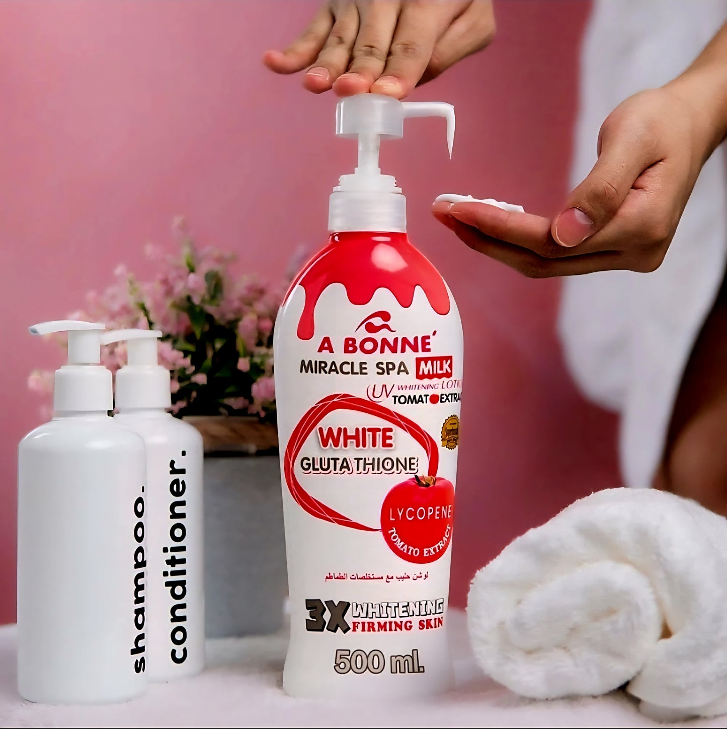 A BONNE' Miracle Spa Milk Whitening Lotion with Tomato Extract 500ml