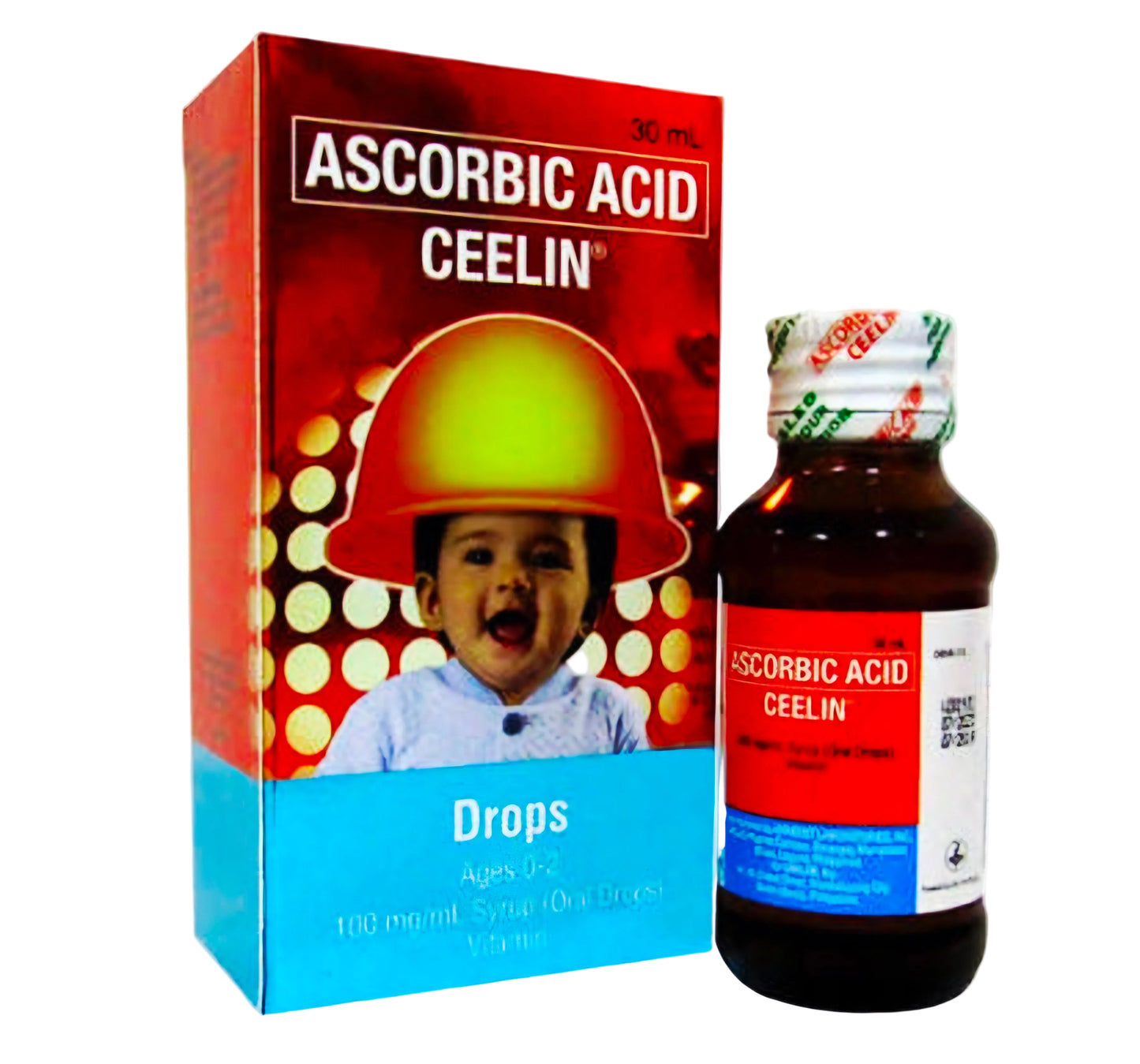 CEELIN Ascorbic Acid Oral Drops 30ml (Ages 0-2 Years Old) Orange Flavour