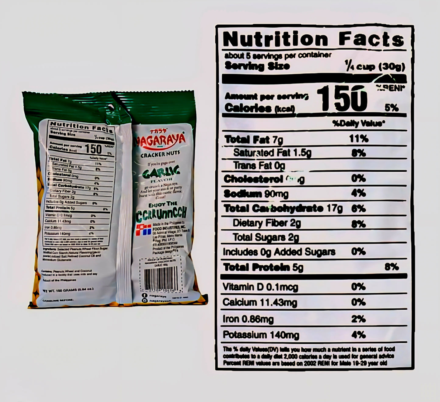 Nagaraya GARLIC FLAVOR Cracker Coated Peanuts 160g