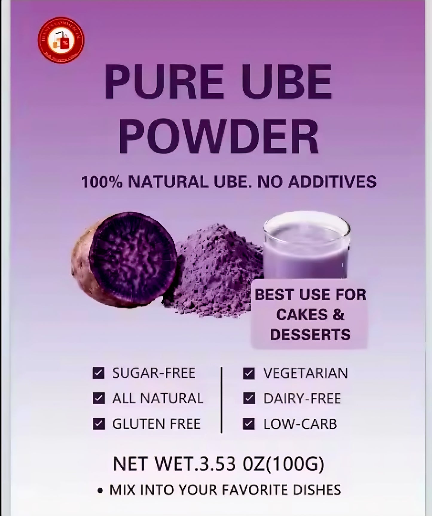 Nutricost PURE UBE POWDER (Finely Ground for LATTE'S, SMOOTHIES & MILK TEA) NO ADDITIVES & SUGAR-FREE! 100g