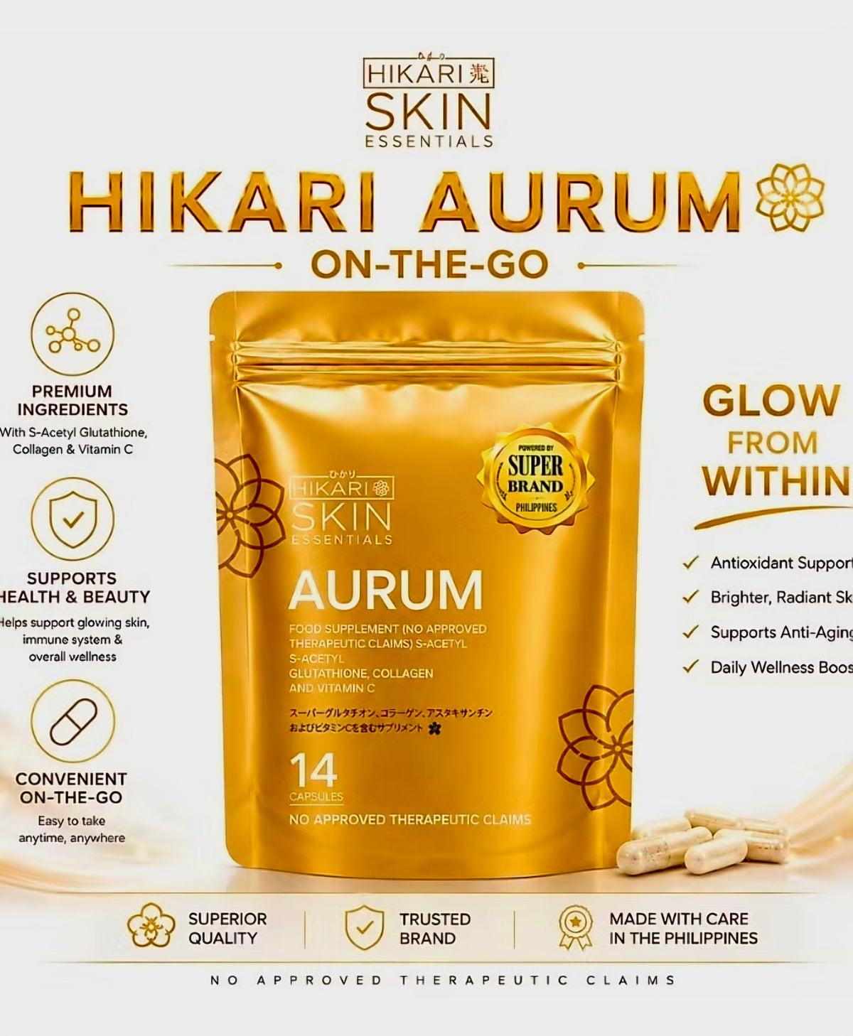 HIKARI AURUM ON-THE-GO TRIAL PACK POUCH 14-CAPSULES