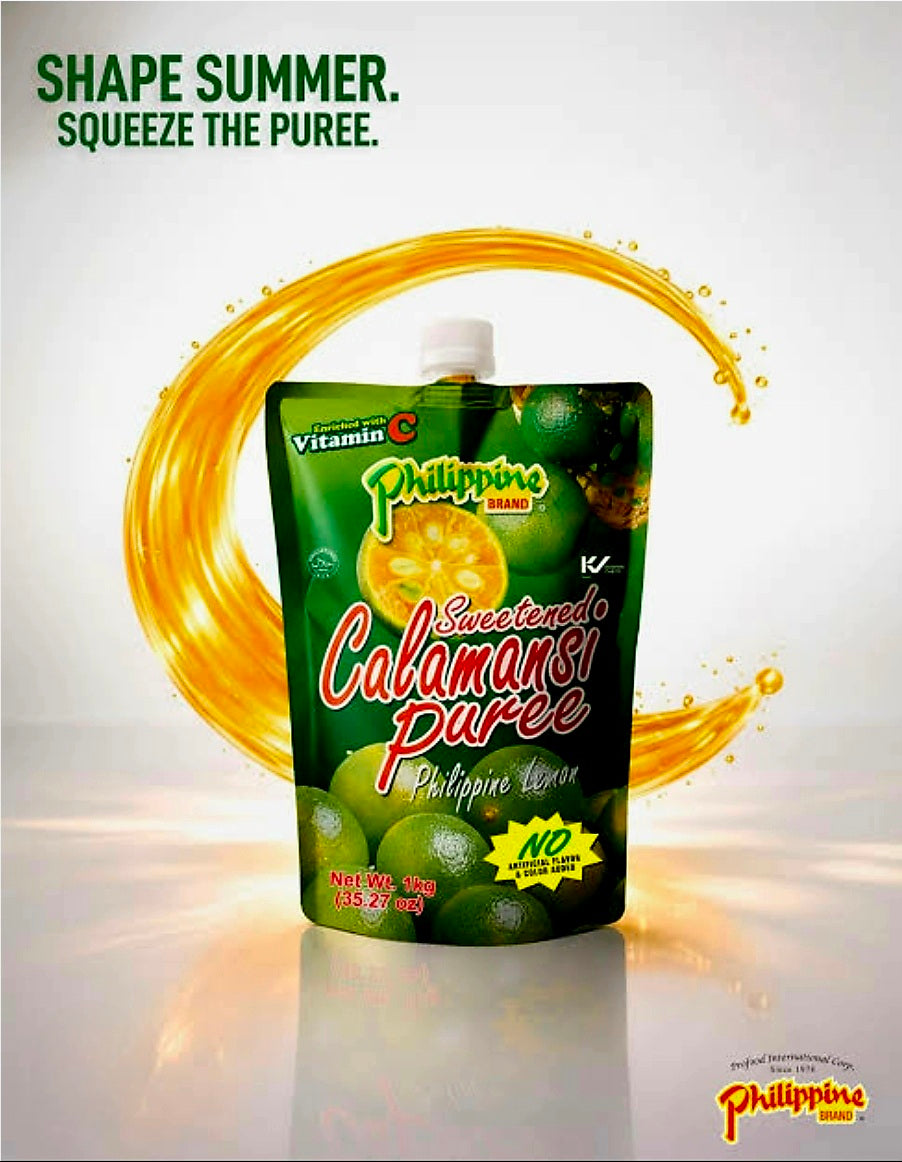 PHILIPPINE BRAND SWEETENED LEMONSITO PUREE 1-KILO POUCH (CALAMANSI)