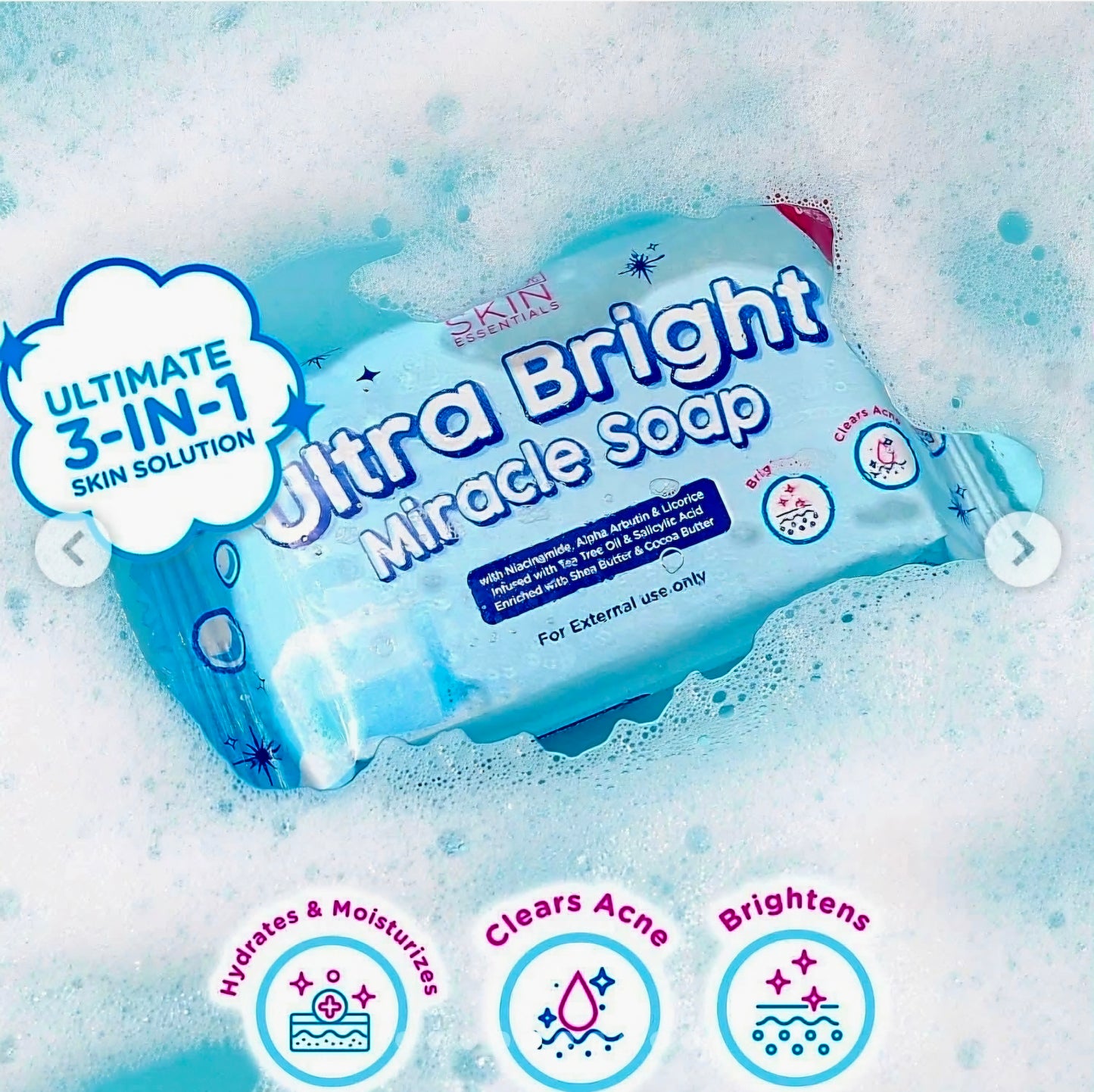 HIKARI ESSENTIALS Ultra Bright Miracle Soap 7g×5pcs BUNDLE PACK