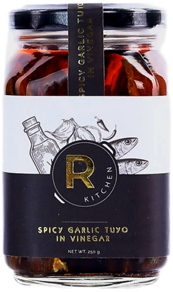 R-KITCHEN SPICY GARLIC TUYO IN VINEGAR 250G