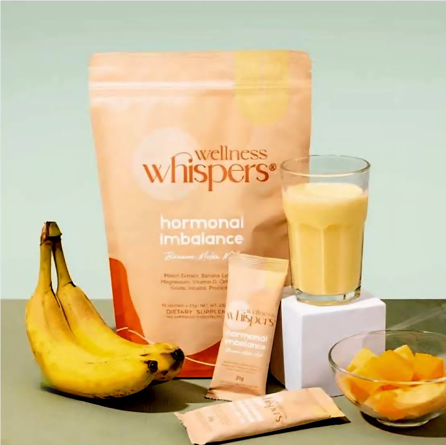Wellness Whispers PCOS & PERIOD MANAGEMENT Dietary Supplement BANANA MELON MILK 21g×10 sachets