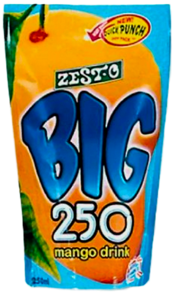 ZEST.O BIG 250 MANGO JUICE DRINK 250ML (BOX)