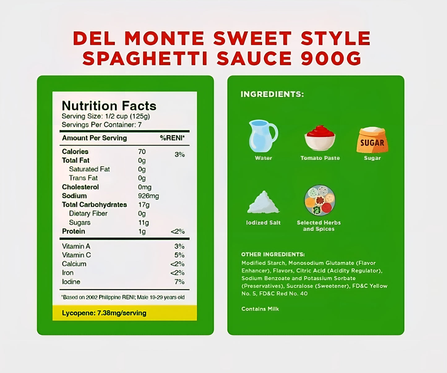 Del Monte SWEET STYLE Spaghetti Sauce 900g