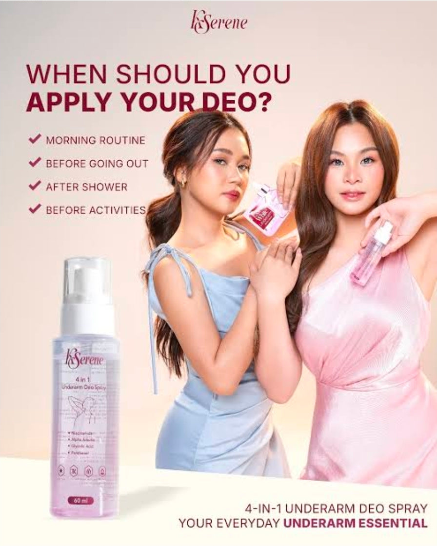 KSERENE 4-IN-1 UNDERARM DEO SPRAY 60ML