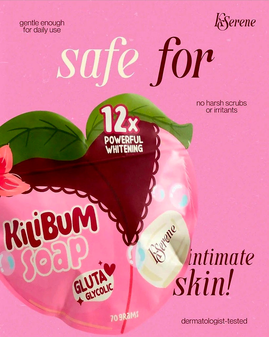 KSerene KILIBUM SOAP Gluta Glycolic 12x Powerful Whitening 70g×3pcs Pack