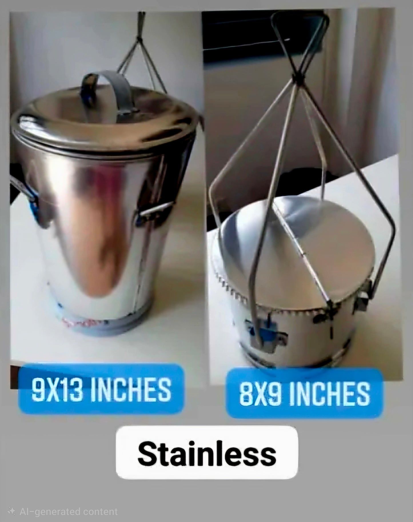 STAINLESS TAHO CONTAINER SET 3-LITRE (PARTY/CATERING USE)