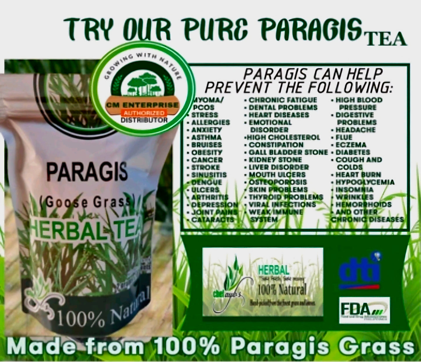 Chef Aybs PARAGIS with MORINGA & GUYABANO TEA 1.8g×20 Teabags