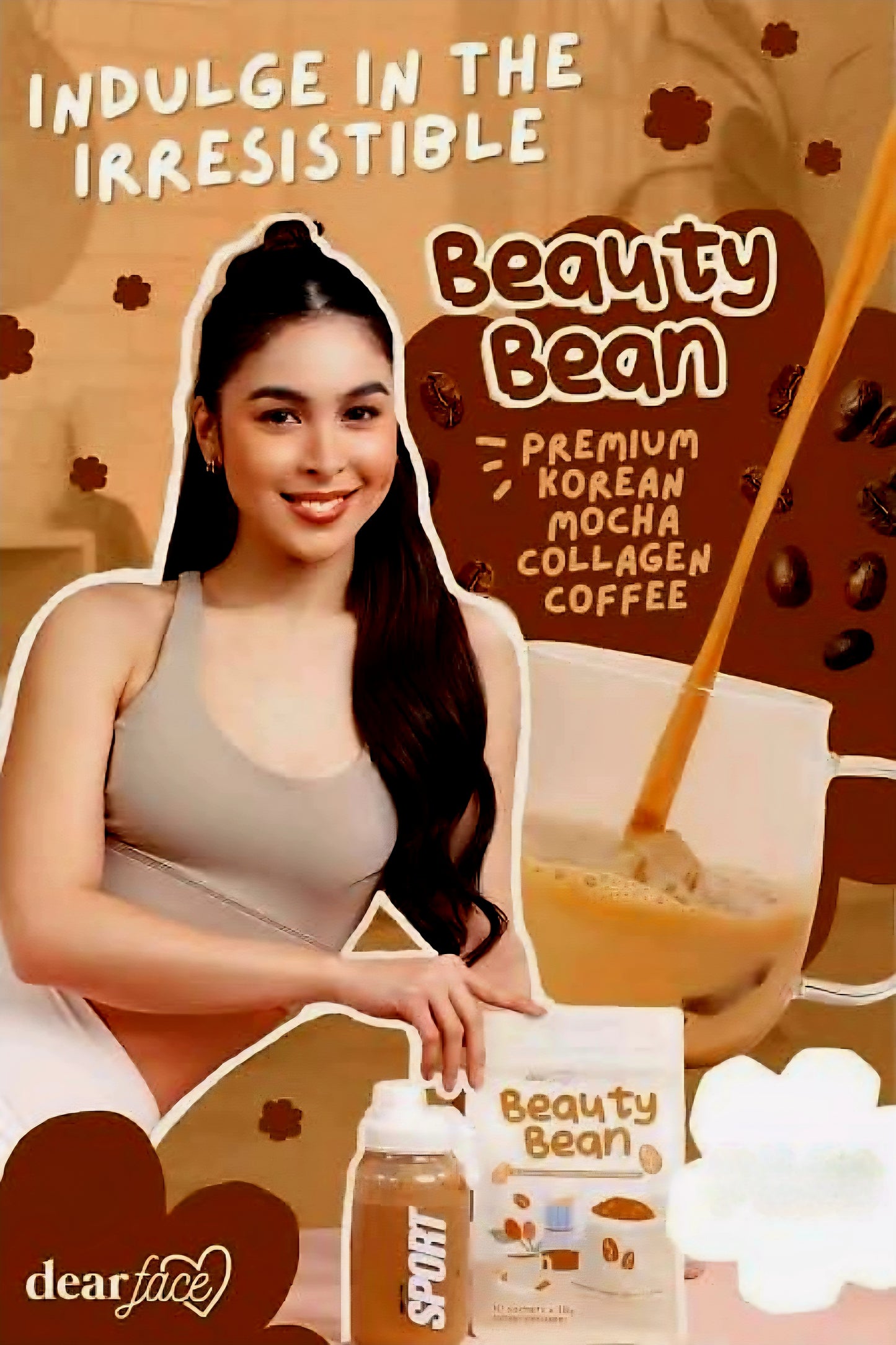 DearFace BEAUTY BEAN Premium Korean Mocha  Coffee 18g×10sachets