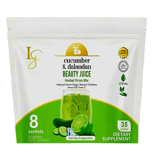 Luxe Slim CUCUMBER & DALANDAN BEAUTY JUICE 21g × 8-sachets Herbal Drink Mix