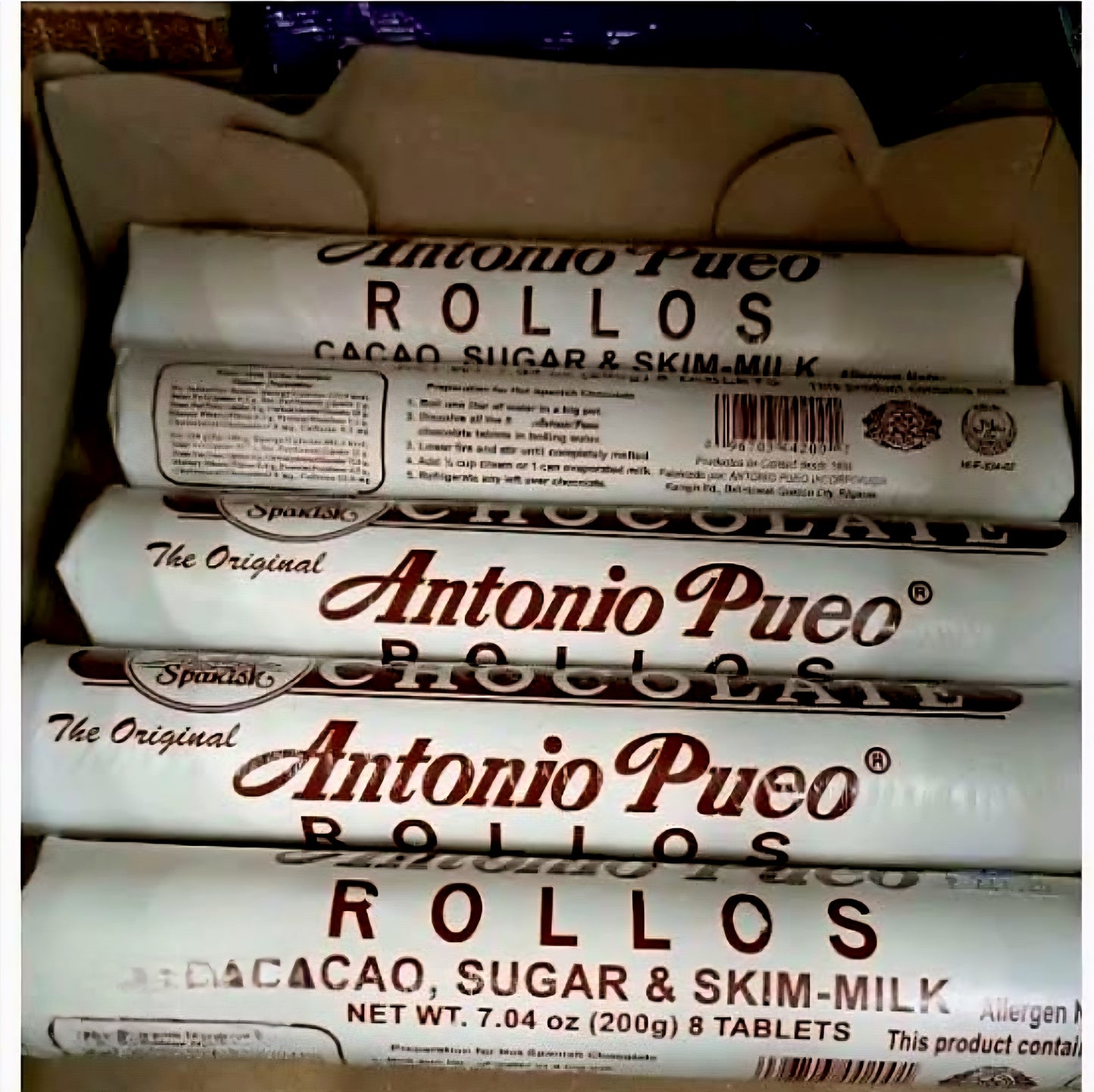 Antonio Pueo Rollos Chocolate Tablets 200g (TABLEYA)