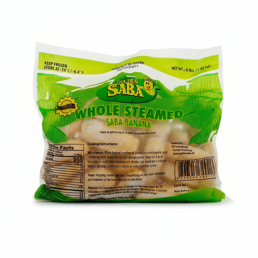 GOLDEN SABA FROZEN WHOLE STEAMED BANANA 1.82-KGS (DELIVERY/PICKED-UP ONLY) JUMBO PACK