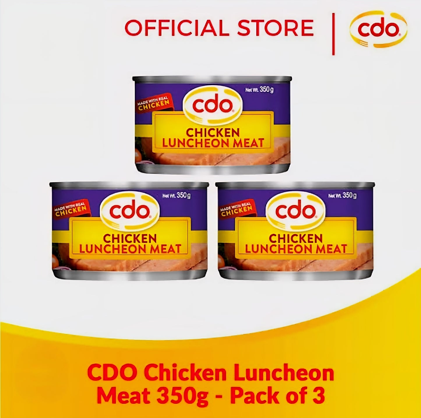 CDO Chicken Luncheon Meat 350g FLAT TIN
