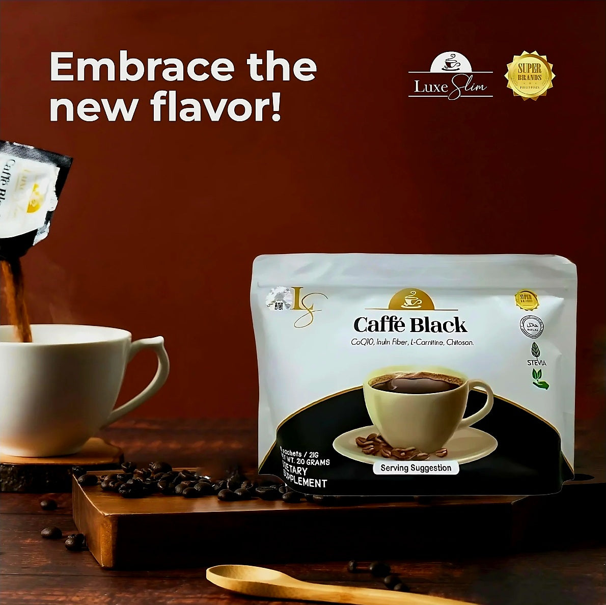 Luxe Slim CAFFE BLACK 21g x 10 sachets