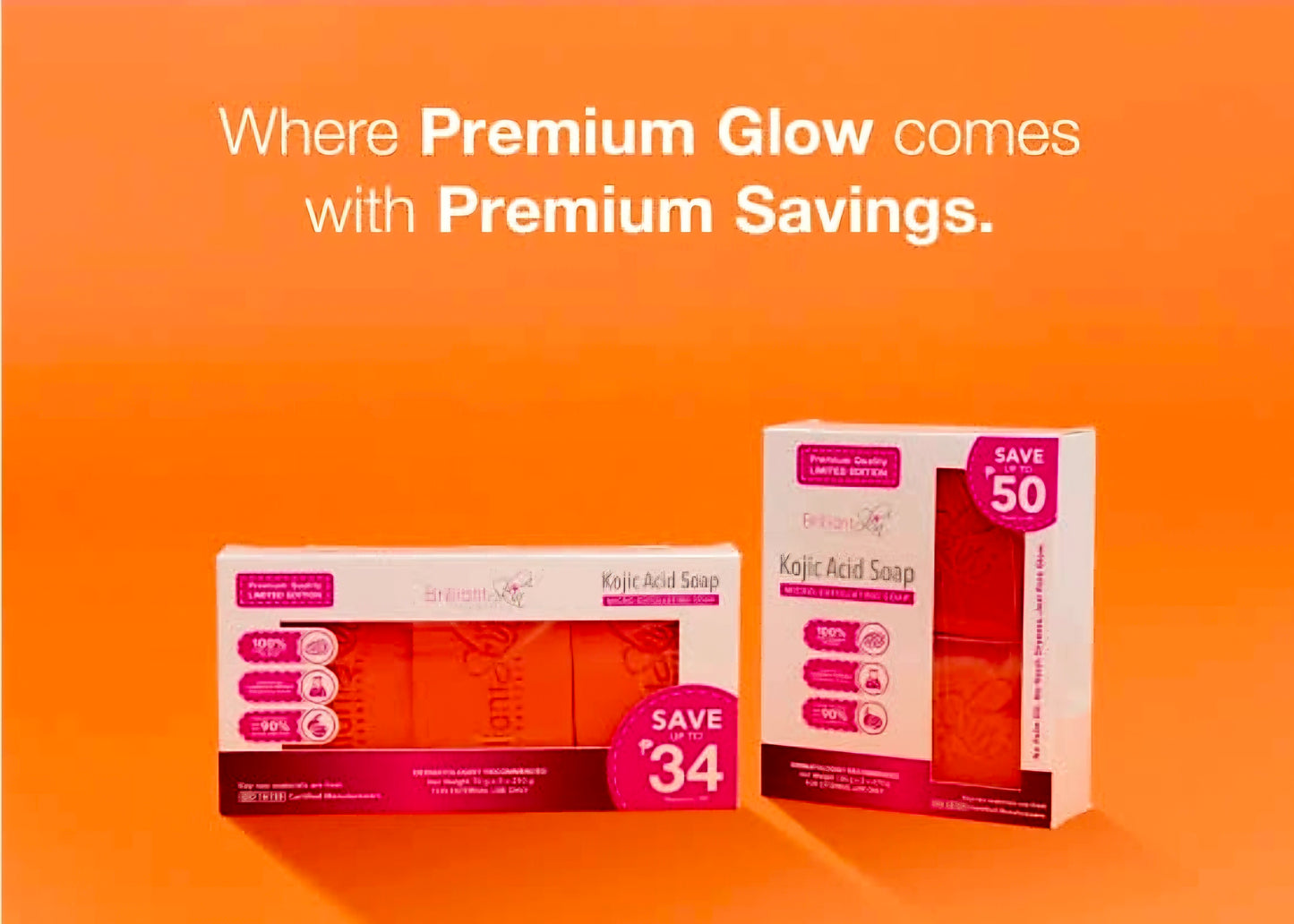Brilliant Skin KOJIC ACID SOAP Trio-Pack 70g×3-pcs (LIMITED EDITION)