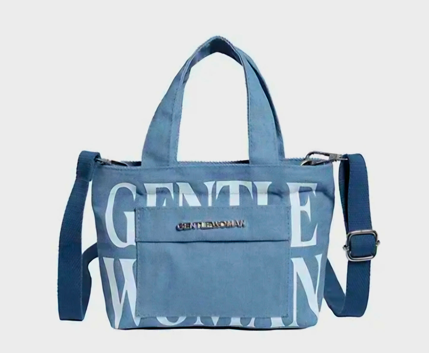 GENTLE WOMEN CUTE TINY Sling Tote Bag with Front Pocket DENIM