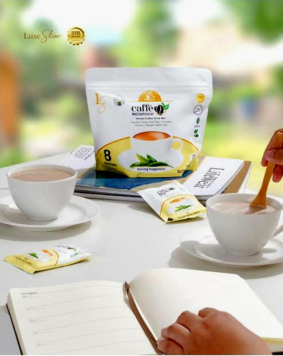 Luxe Slim CAFFE MACCHIATO DECAF Herbal Coffee Drink 21g×8sachets