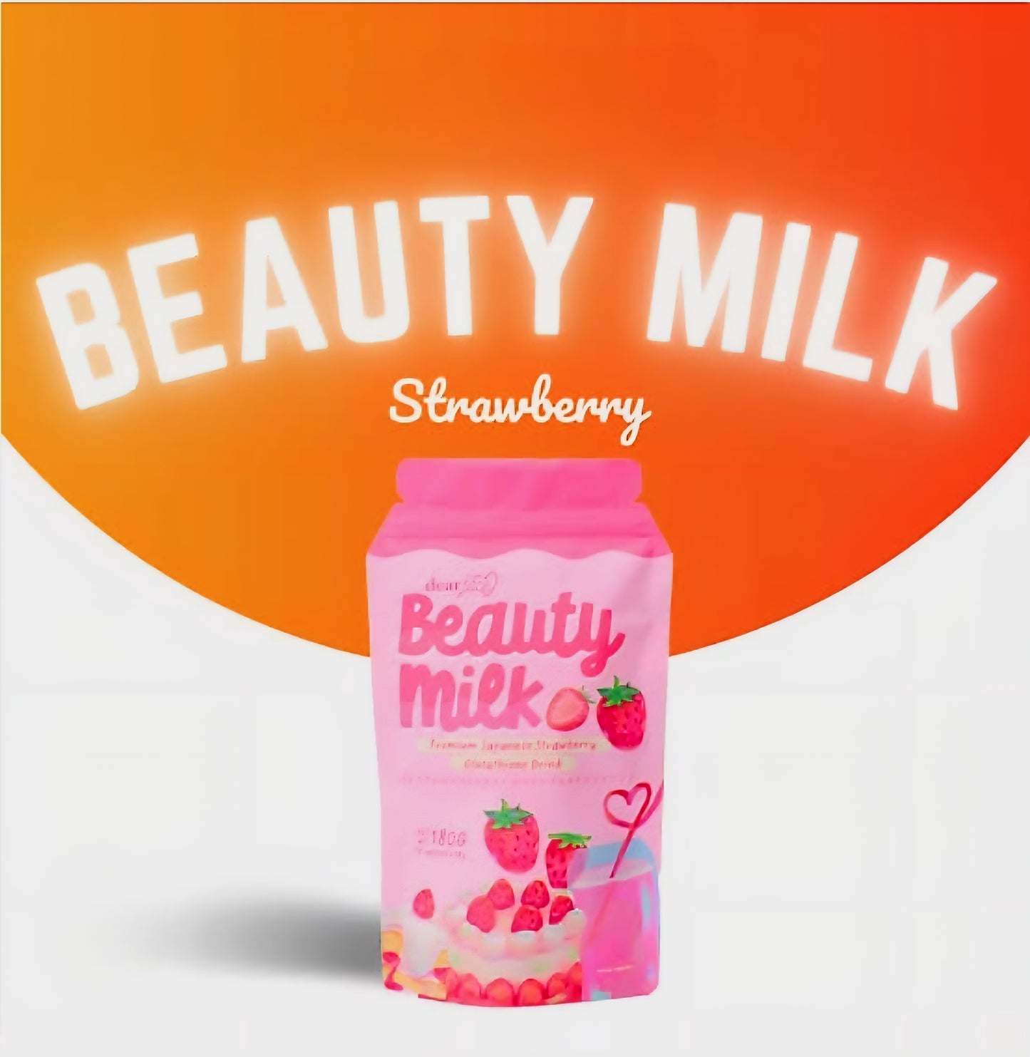 🛒BULK BUY🛒DearFace Beauty Milk ICHIGO STRAWBERRY Premium Japanese Glutathione Drink 18g×10sachets (10-PACKS) (FREE SHIPPING)