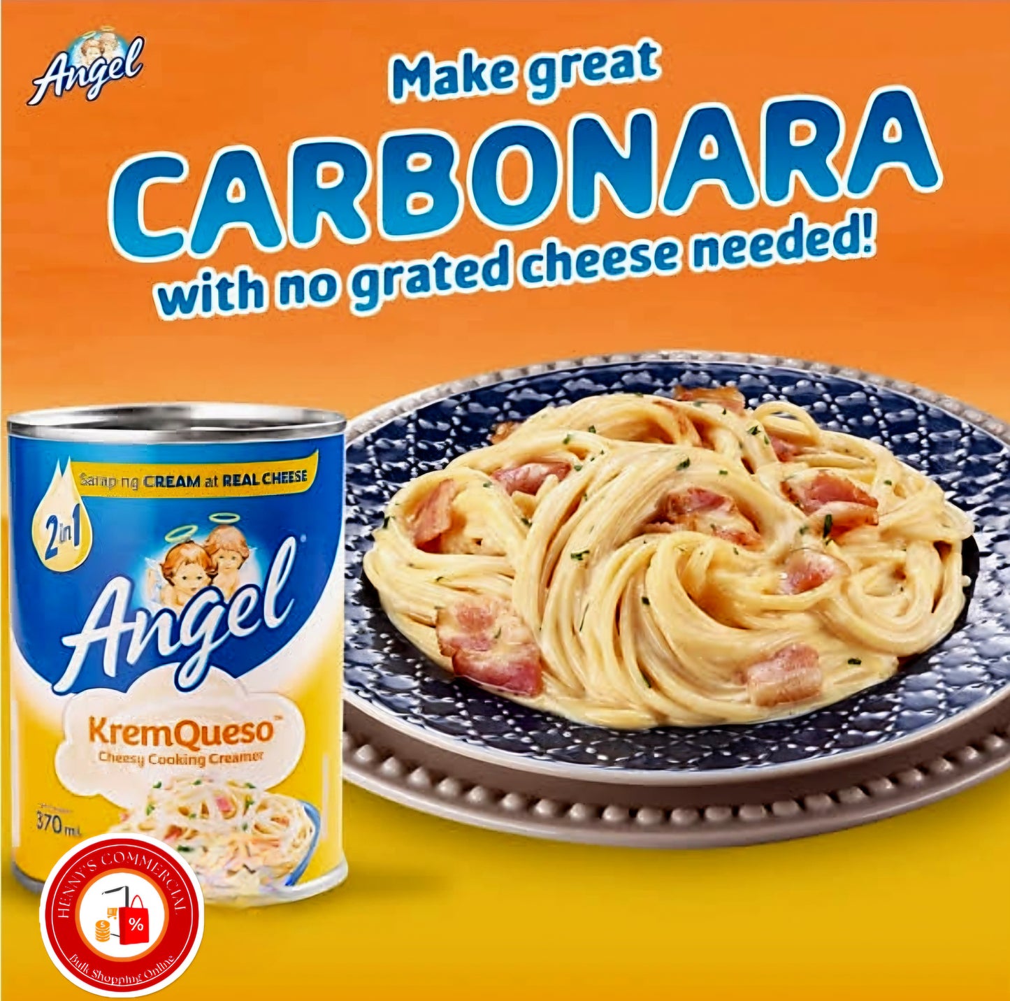 ‼️PROMO‼️Angel KREMQUESO (Cheesy Cooking Creamer) 370ml BBD: 31JULY2036 (OVERSTOCK!)