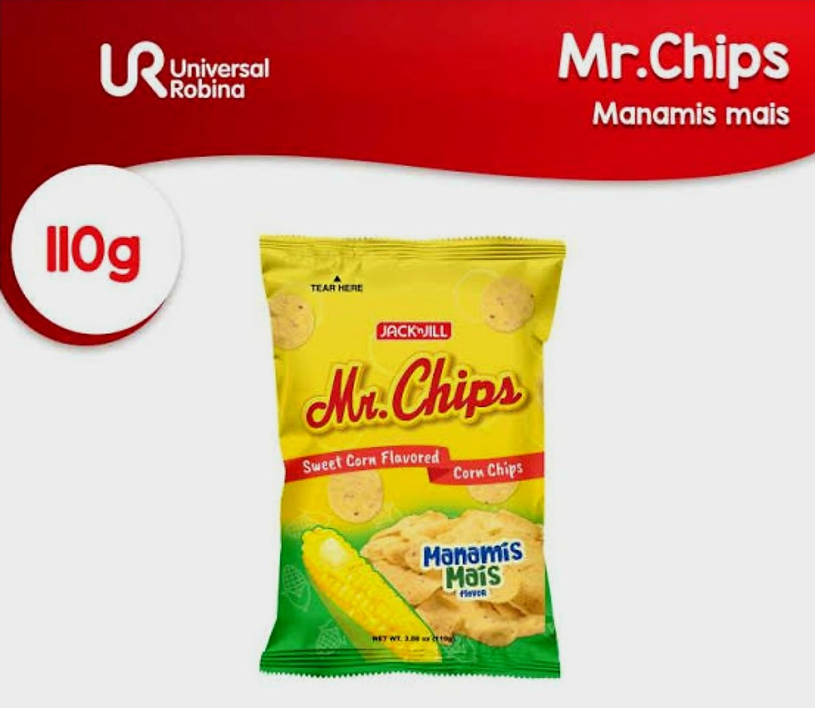 Mr.Chips MANAMIS MAIS Sweet Corn Flavored Corn Chips 110g