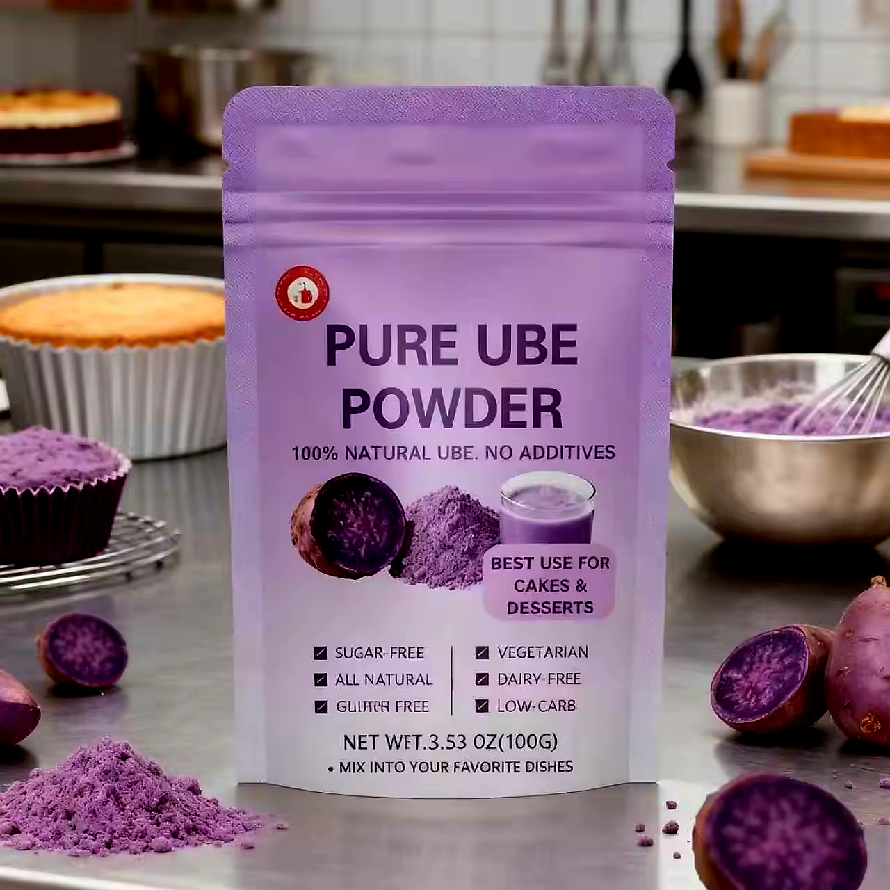 Nutricost PURE UBE POWDER (Finely Ground for LATTE'S, SMOOTHIES & MILK TEA) NO ADDITIVES & SUGAR-FREE! 100g