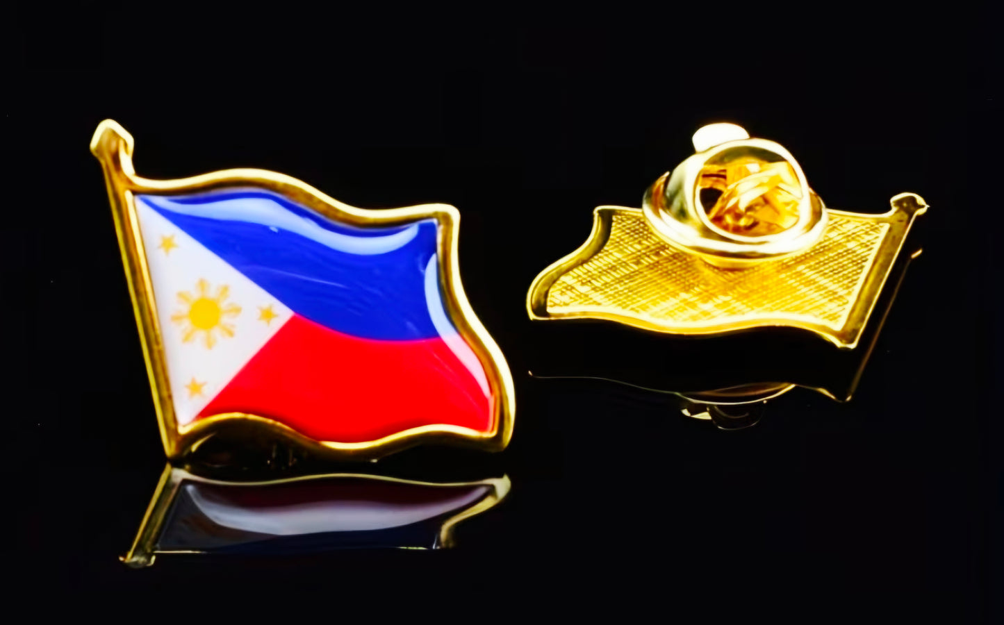 Vintage PHILIPPINE FLAG Commemorative Lapel Pins Metal Brooch (1-piece)