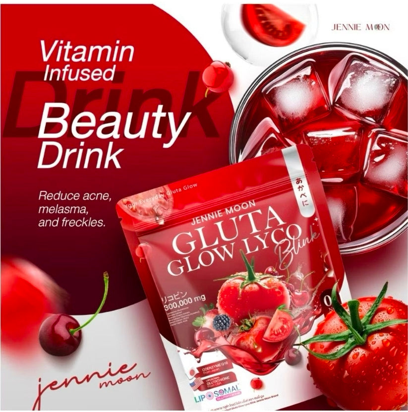 Jennie Moon GLUTA GLOW LYCO BLINK Collagen Beauty Drink 30-sachets
