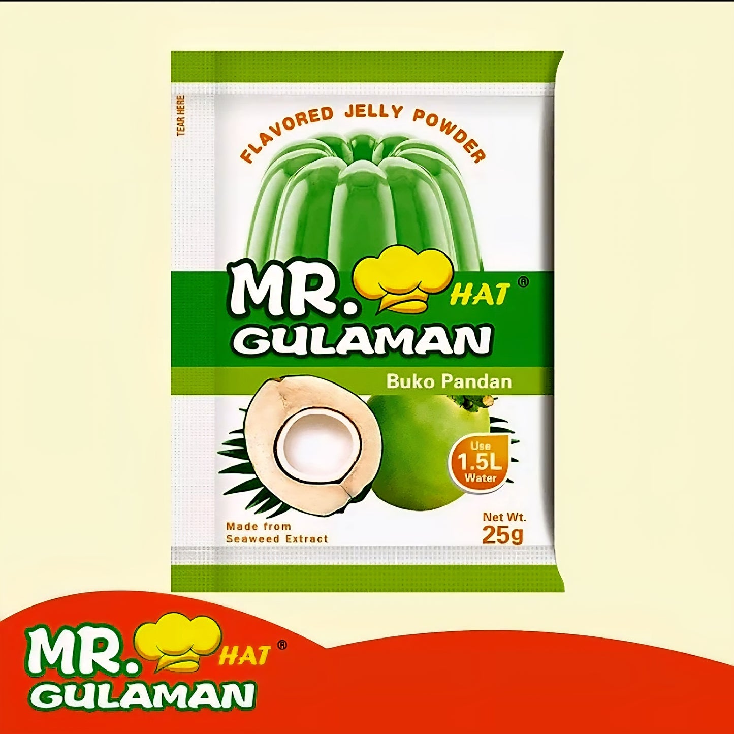 Mr. Hat Gulaman BUKO PANDAN FLAVOR 25g×10sachets (BOX)