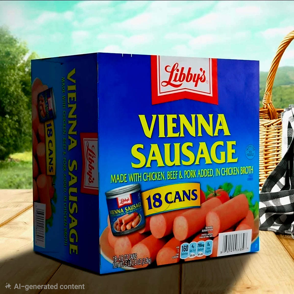 LIBBY'S VIENNA SAUSAGE 130G×18-CANS  EASY-OPEN CAN FULL BOX (31/05/28) MADE IN USA
