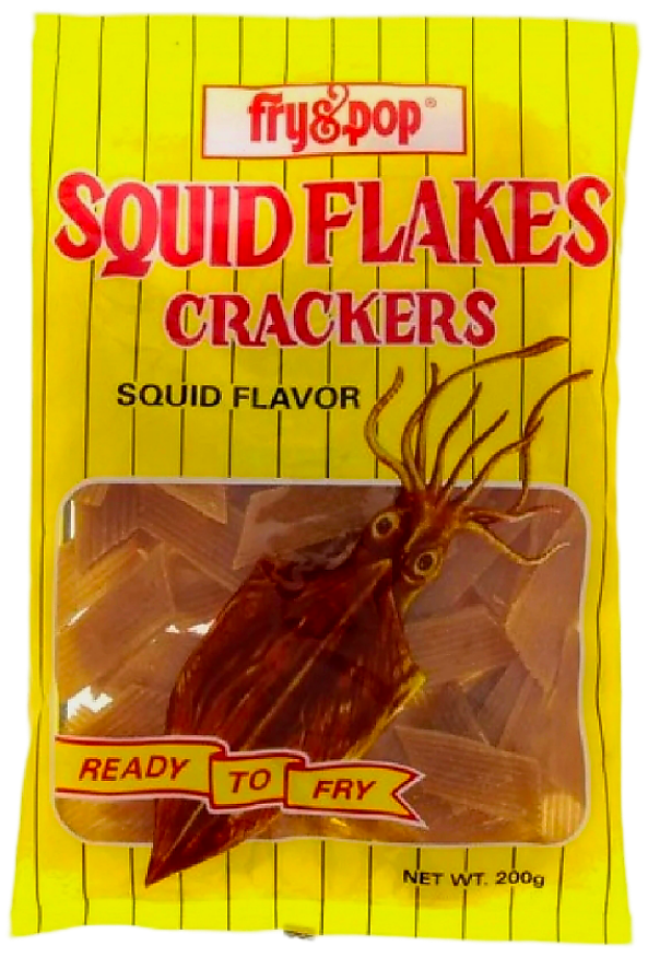 FRY & POP SQUID FLAKES CRACKERS SQUID FLAVOR 200G