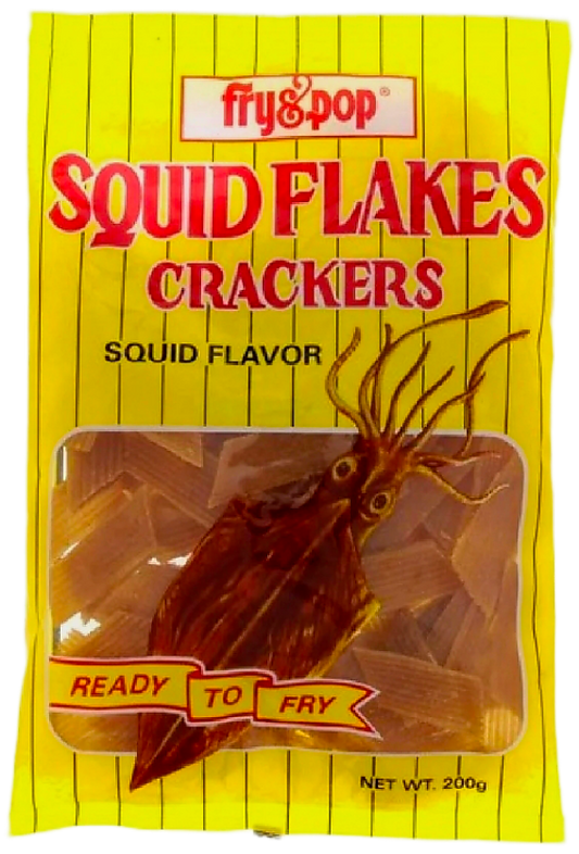 FRY & POP SQUID FLAKES CRACKERS SQUID FLAVOR 200G