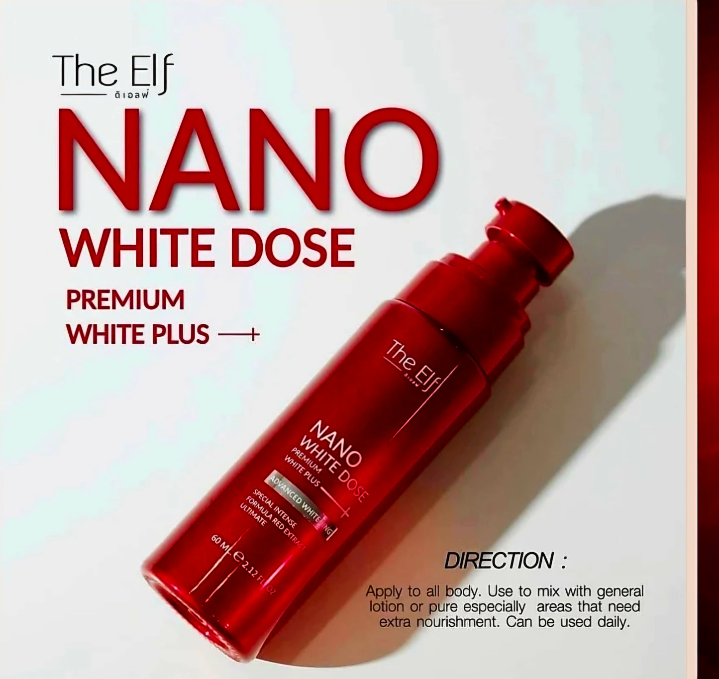 The Elf NANO WHITE DOSE Premium White Plus+ Serum 60ml