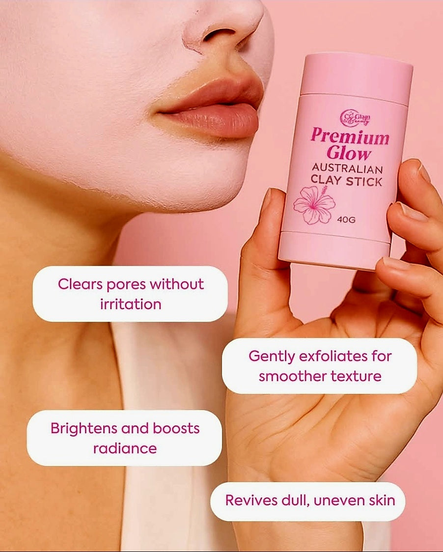 Premium Glow AUSTRALIAN CLAY STICK by CC Glam & Beauty 40g