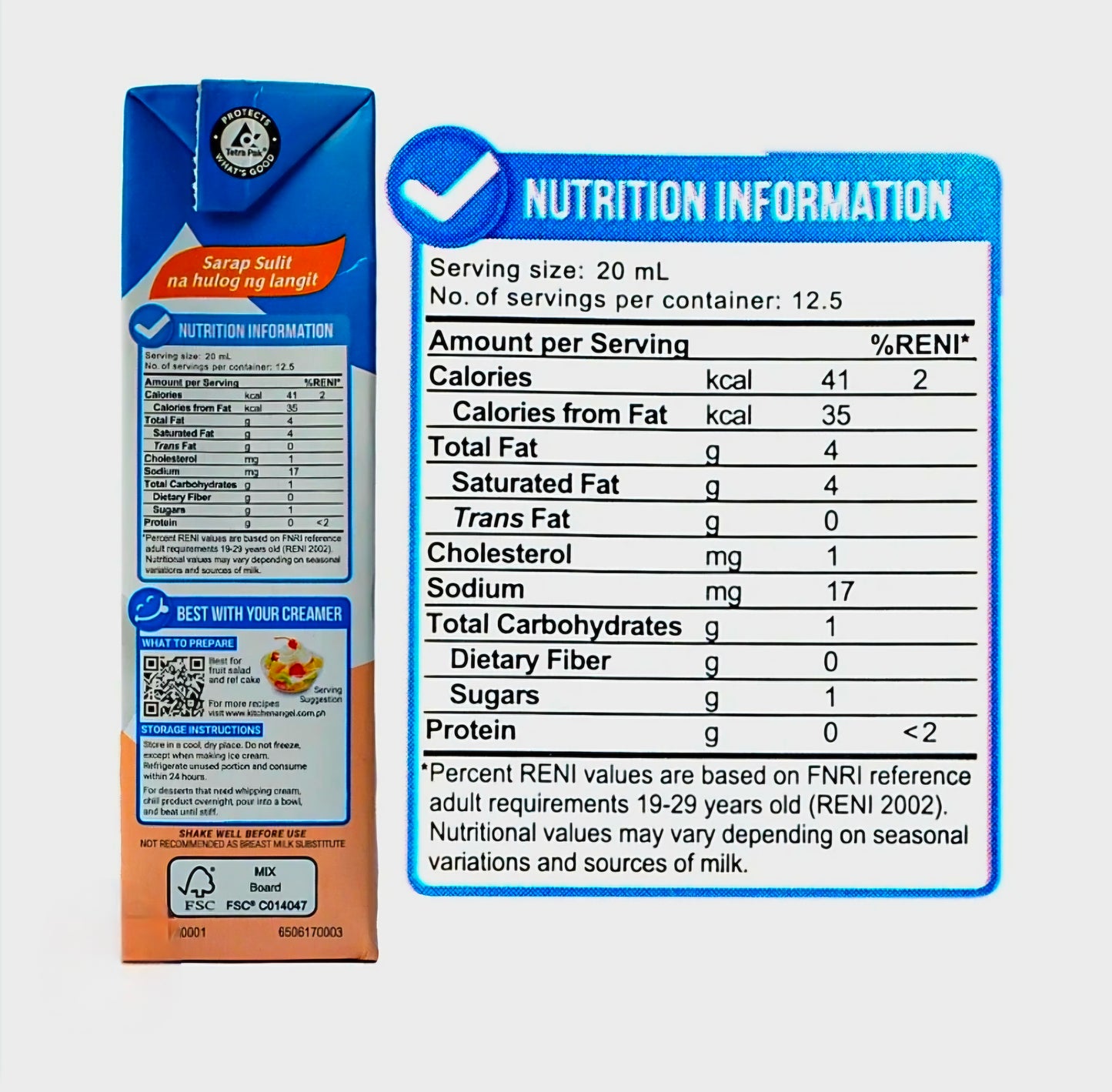 Angel ALL PURPOSE CREAMER 250ml TETRA PACK